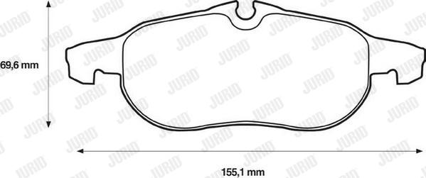 Jurid 573089D - Bremsbelagsatz, Scheibenbremse alexcarstop-ersatzteile.com