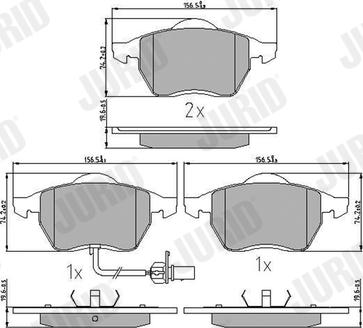 Jurid 573022J - Bremsbelagsatz, Scheibenbremse alexcarstop-ersatzteile.com