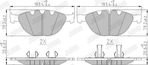 Jurid 573150J - Bremsbelagsatz, Scheibenbremse alexcarstop-ersatzteile.com