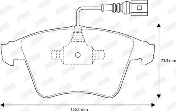 Jurid 573160J - Bremsbelagsatz, Scheibenbremse alexcarstop-ersatzteile.com