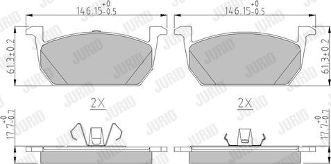 Jurid 573833J - Bremsbelagsatz, Scheibenbremse alexcarstop-ersatzteile.com