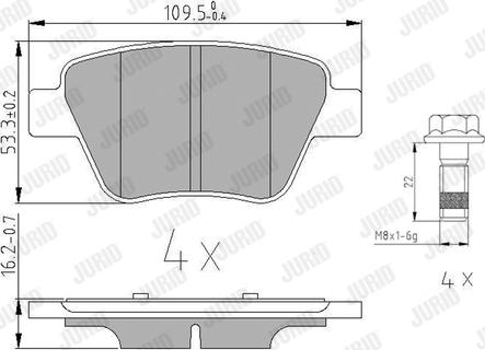 Jurid 573312J - Bremsbelagsatz, Scheibenbremse alexcarstop-ersatzteile.com