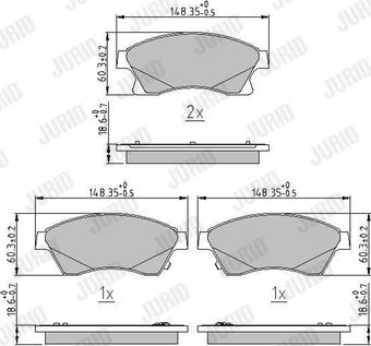 Jurid 573332J - Bremsbelagsatz, Scheibenbremse alexcarstop-ersatzteile.com