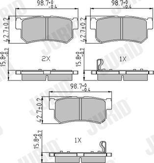 Jurid 573377J - Bremsbelagsatz, Scheibenbremse alexcarstop-ersatzteile.com