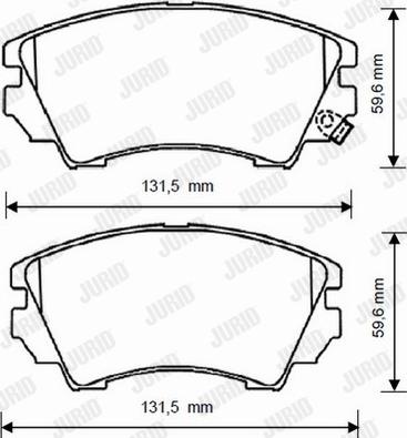 Jurid 573269JC - Bremsbelagsatz, Scheibenbremse alexcarstop-ersatzteile.com