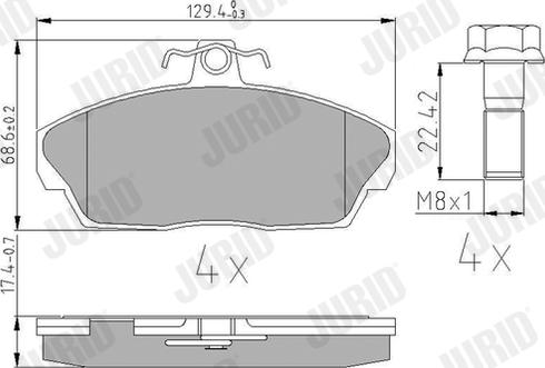 Jurid 573203J - Bremsbelagsatz, Scheibenbremse alexcarstop-ersatzteile.com