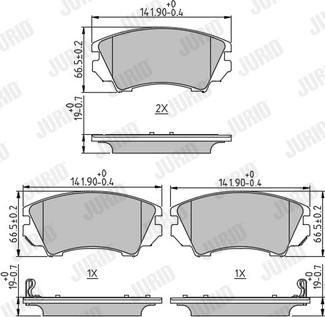 Jurid 573270J - Bremsbelagsatz, Scheibenbremse alexcarstop-ersatzteile.com