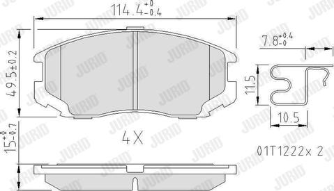 Jurid 572441J - Bremsbelagsatz, Scheibenbremse alexcarstop-ersatzteile.com