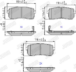 Jurid 572596J - Bremsbelagsatz, Scheibenbremse alexcarstop-ersatzteile.com