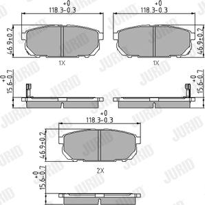 Jurid 572549J - Bremsbelagsatz, Scheibenbremse alexcarstop-ersatzteile.com