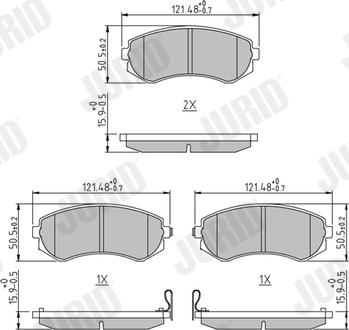 Jurid 572541J - Bremsbelagsatz, Scheibenbremse alexcarstop-ersatzteile.com