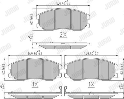 Jurid 572570J - Bremsbelagsatz, Scheibenbremse alexcarstop-ersatzteile.com