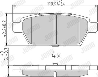 BENDIX 572490X - Bremsbelagsatz, Scheibenbremse alexcarstop-ersatzteile.com