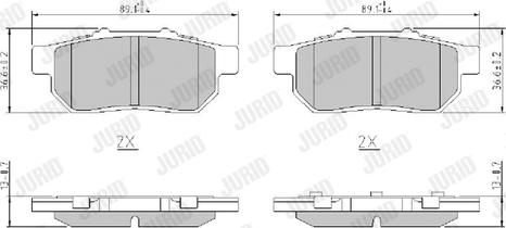 Jurid 572134J - Bremsbelagsatz, Scheibenbremse alexcarstop-ersatzteile.com