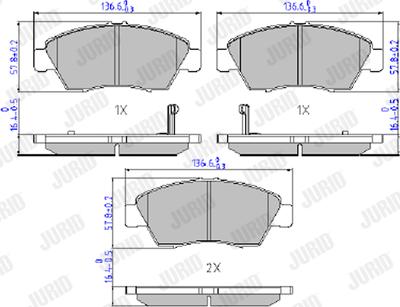 Jurid 572340J - Bremsbelagsatz, Scheibenbremse alexcarstop-ersatzteile.com