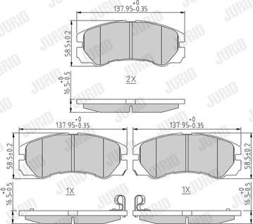 Jurid 572348J - Bremsbelagsatz, Scheibenbremse alexcarstop-ersatzteile.com