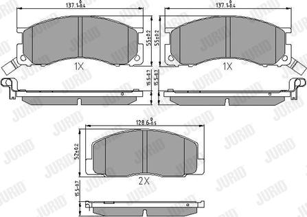 Jurid 572342J - Bremsbelagsatz, Scheibenbremse alexcarstop-ersatzteile.com