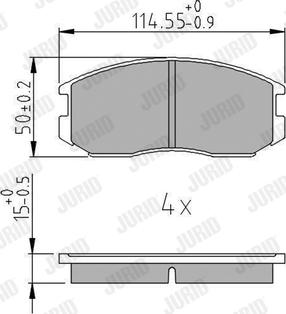 Jurid 572375J - Bremsbelagsatz, Scheibenbremse alexcarstop-ersatzteile.com