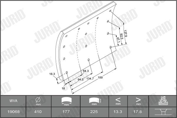 Jurid 1906811230 - Bremsbelagsatz, Trommelbremse alexcarstop-ersatzteile.com