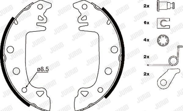 Jurid 362303J - Bremsbackensatz alexcarstop-ersatzteile.com