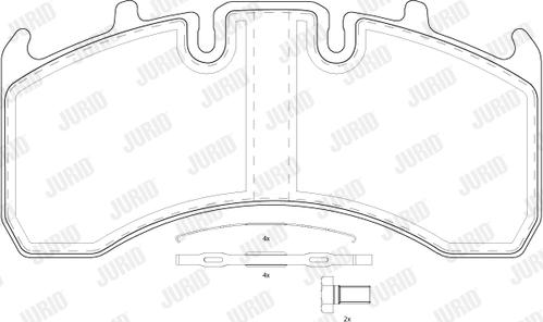 Jurid 2916909560 - Bremsbelagsatz, Scheibenbremse alexcarstop-ersatzteile.com