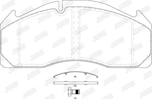 Jurid 2912509560 - Bremsbelagsatz, Scheibenbremse alexcarstop-ersatzteile.com