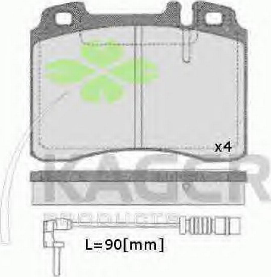 Kager 350408 - Bremsbelagsatz, Scheibenbremse alexcarstop-ersatzteile.com