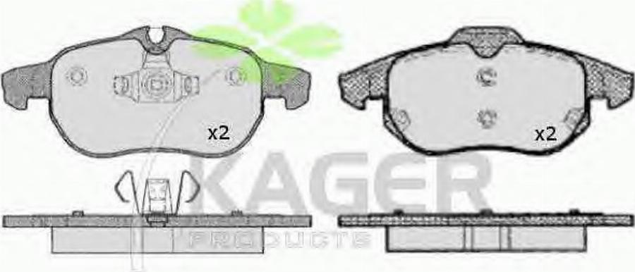 Kager 35-0524 - Bremsbelagsatz, Scheibenbremse alexcarstop-ersatzteile.com