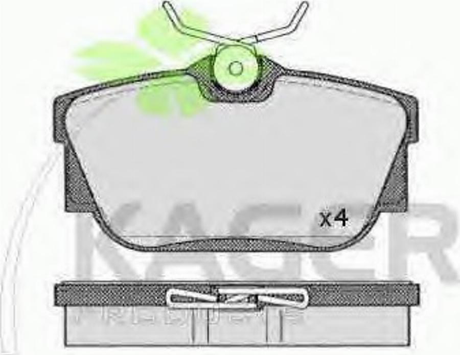 Kager 35-0575 - Bremsbelagsatz, Scheibenbremse alexcarstop-ersatzteile.com