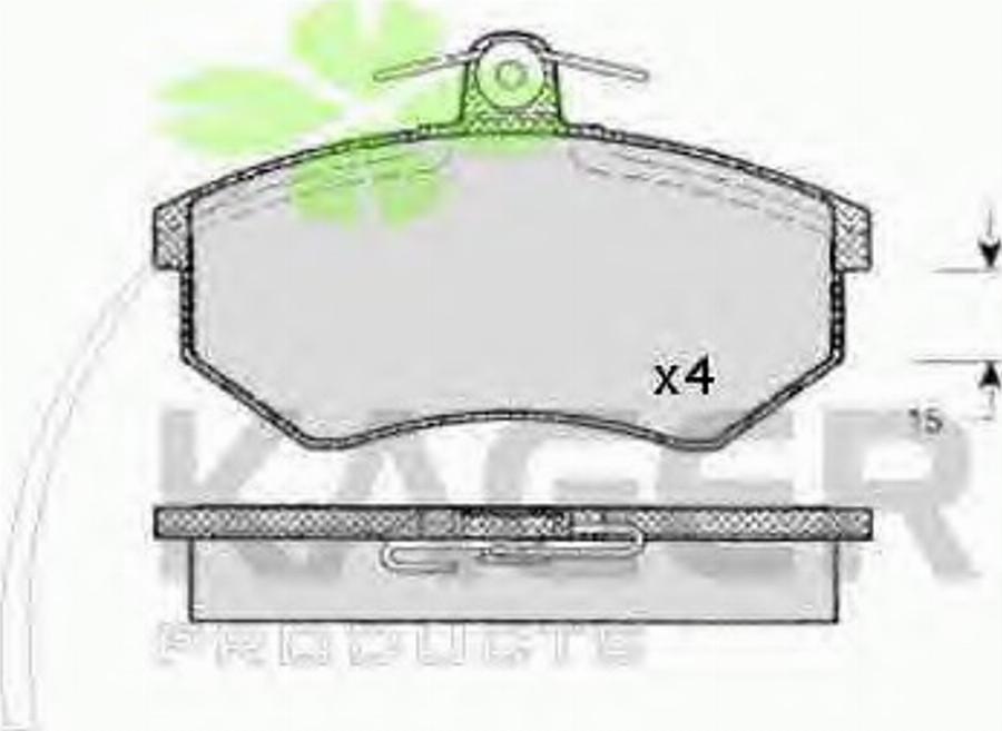 Kager 35-0647 - Bremsbelagsatz, Scheibenbremse alexcarstop-ersatzteile.com