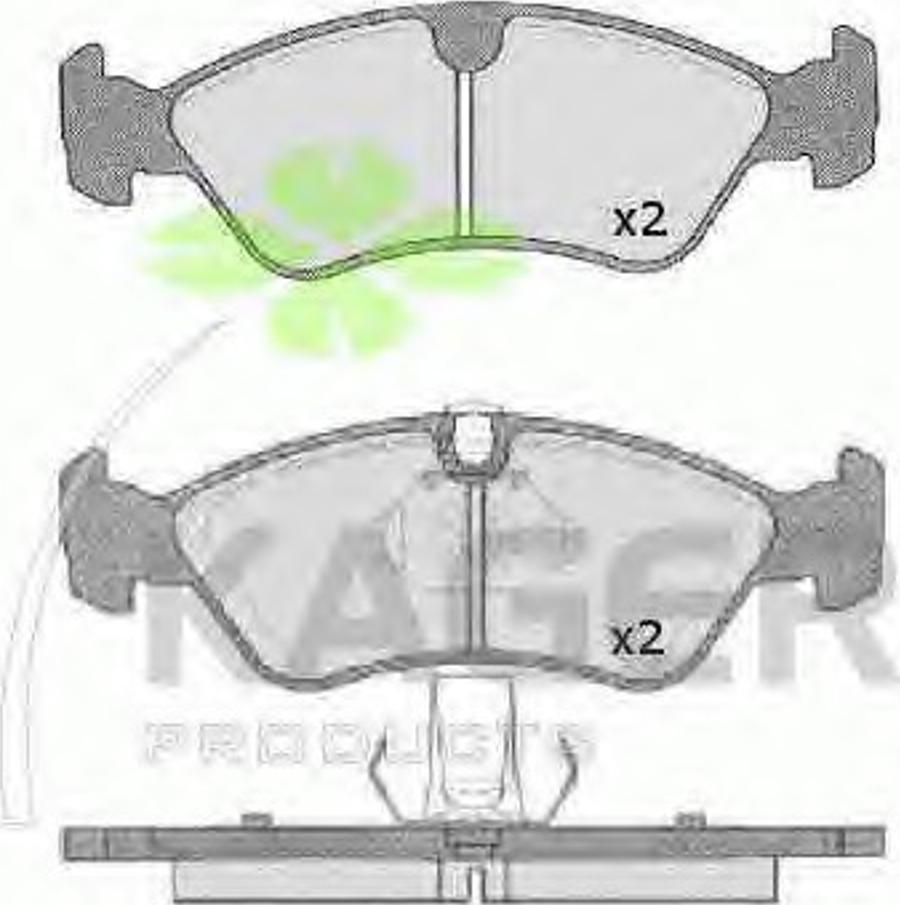 Kager 35-0047 - Bremsbelagsatz, Scheibenbremse alexcarstop-ersatzteile.com