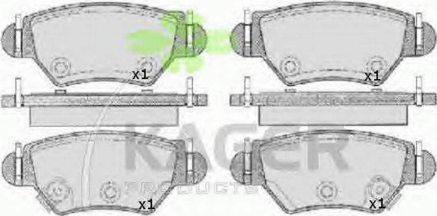 Kager 35-0126 - Bremsbelagsatz, Scheibenbremse alexcarstop-ersatzteile.com