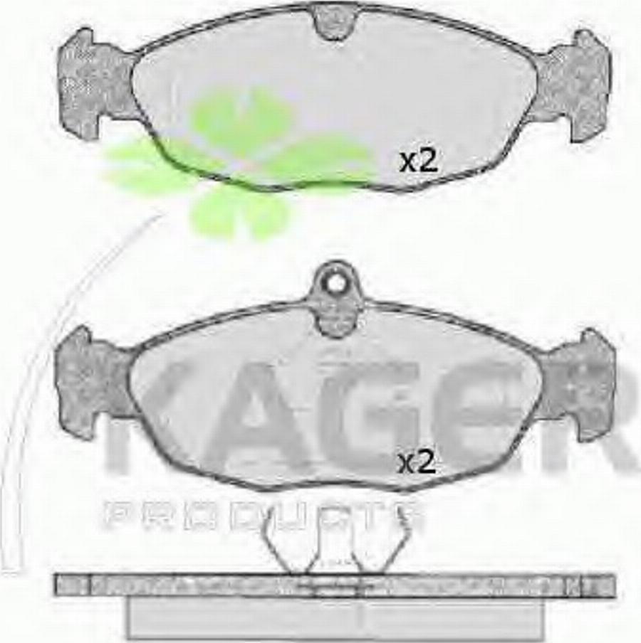 Kager 35-0171 - Bremsbelagsatz, Scheibenbremse alexcarstop-ersatzteile.com