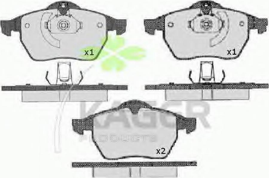 Kager 350177 - Bremsbelagsatz, Scheibenbremse alexcarstop-ersatzteile.com