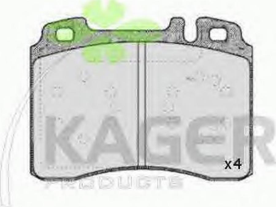 Kager 350318 - Bremsbelagsatz, Scheibenbremse alexcarstop-ersatzteile.com