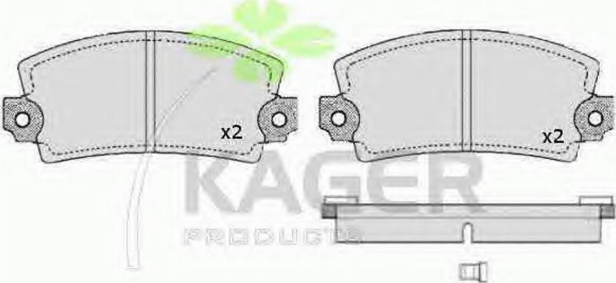 Kager 35-0389 - Bremsbelagsatz, Scheibenbremse alexcarstop-ersatzteile.com