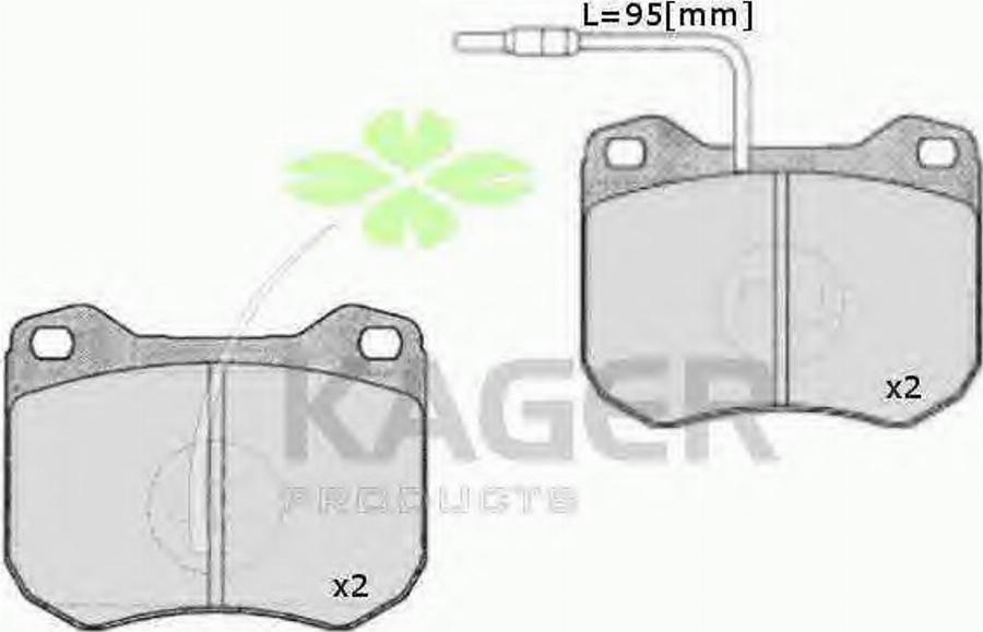 Kager 35-0339 - Bremsbelagsatz, Scheibenbremse alexcarstop-ersatzteile.com