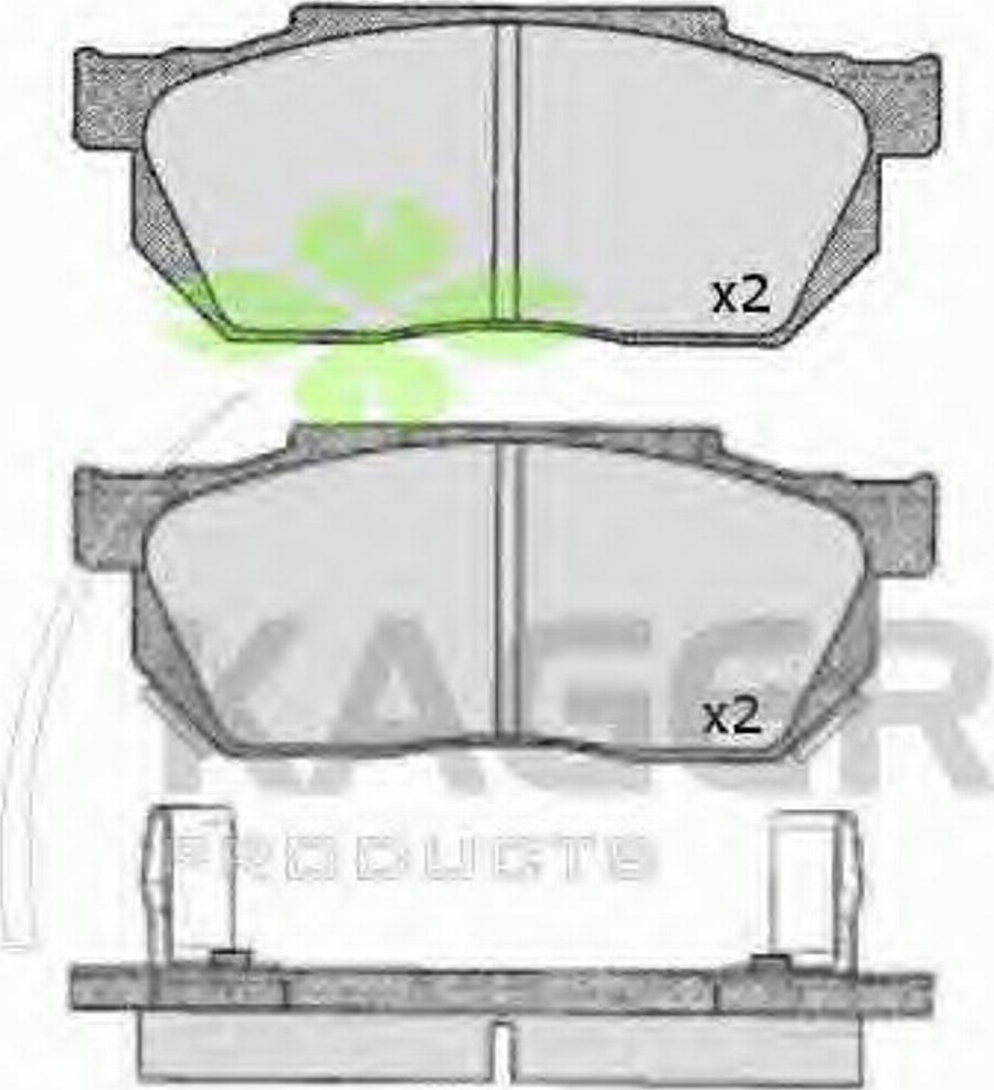 Kager 350250 - Bremsbelagsatz, Scheibenbremse alexcarstop-ersatzteile.com