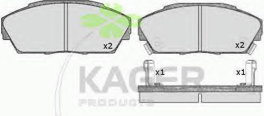 Kager 35-0288 - Bremsbelagsatz, Scheibenbremse alexcarstop-ersatzteile.com