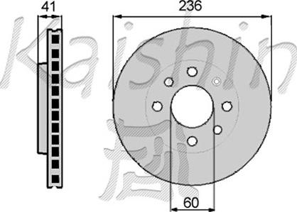 Kaishin CBR036 - Bremsscheibe alexcarstop-ersatzteile.com