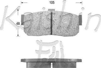 Kaishin D1148 - Bremsbelagsatz, Scheibenbremse alexcarstop-ersatzteile.com