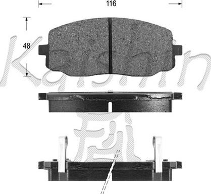 Kaishin D11154 - Bremsbelagsatz, Scheibenbremse alexcarstop-ersatzteile.com