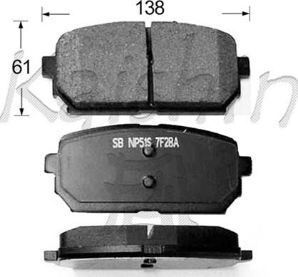 Kaishin D11230 - Bremsbelagsatz, Scheibenbremse alexcarstop-ersatzteile.com