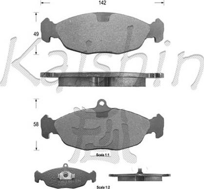 Kaishin D7063 - Bremsbelagsatz, Scheibenbremse alexcarstop-ersatzteile.com