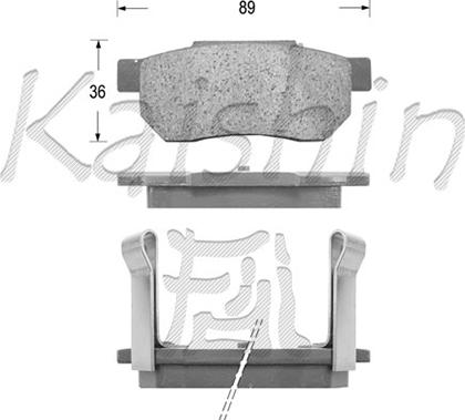 Kaishin FK5042 - Bremsbelagsatz, Scheibenbremse alexcarstop-ersatzteile.com