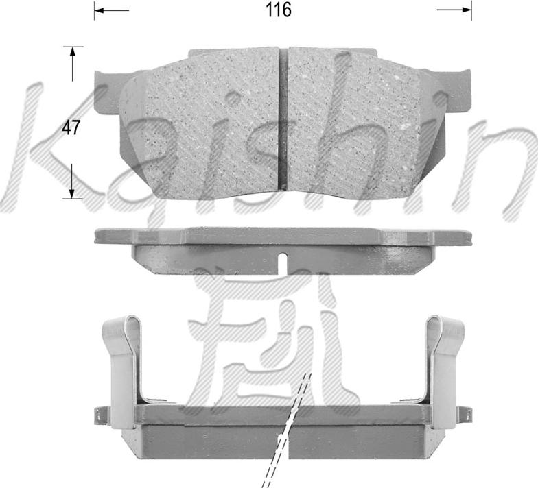 Kaishin FK5019 - Bremsbelagsatz, Scheibenbremse alexcarstop-ersatzteile.com