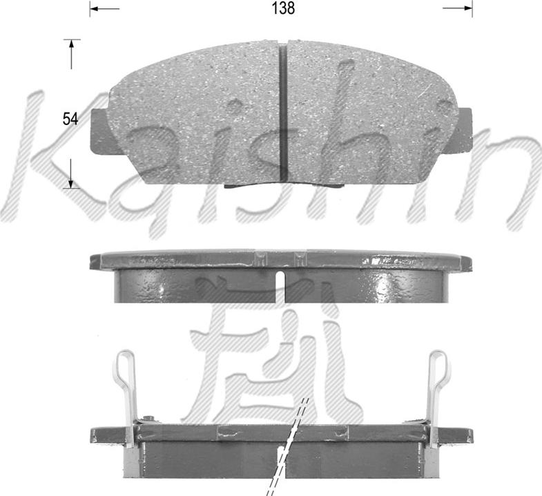 Kaishin FK5077 - Bremsbelagsatz, Scheibenbremse alexcarstop-ersatzteile.com