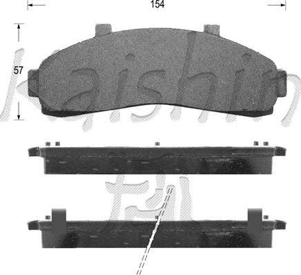 Kaishin FK10041 - Bremsbelagsatz, Scheibenbremse alexcarstop-ersatzteile.com