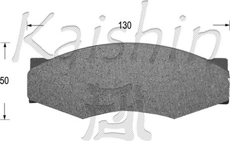 Kaishin FK1025 - Bremsbelagsatz, Scheibenbremse alexcarstop-ersatzteile.com