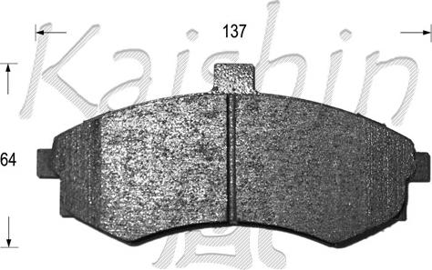 Kaishin FK11142 - Bremsbelagsatz, Scheibenbremse alexcarstop-ersatzteile.com